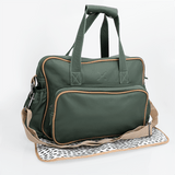 Baby Changing Bag | Genuine Leather Basil Leather Nappy Bag by Thandana