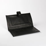 Baby Changing Wallet | Genuine Leather Black Leather Nappy Wallet by Thandana