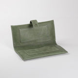 Baby Changing Wallet | Genuine Leather Green Leather Nappy Wallet by Thandana