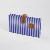Baby Changing Wallet | Laminated Fabric with Genuine Leather Linear - Jet Nappy Wallet Fabric by Thandana