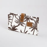 Baby Changing Wallet | Laminated Fabric with Genuine Leather Palm - Neutral Nappy Wallet Fabric by Thandana