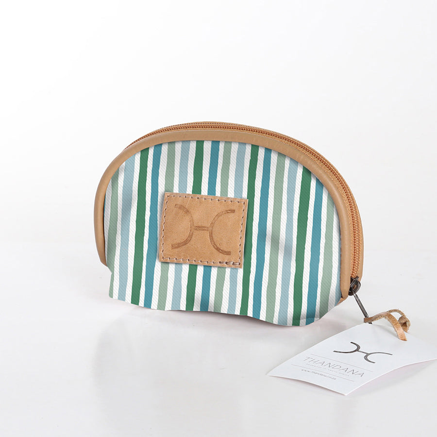 Baby Dummy Bag | Laminated Fabric with Genuine Leather Make Up Fabric Bag by Thandana