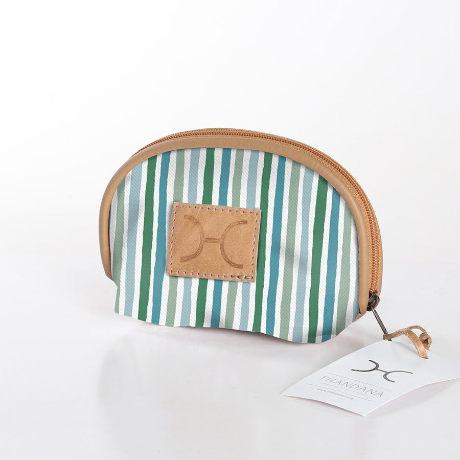 Baby Dummy Bag | Laminated Fabric with Genuine Leather Make Up Fabric Bag by Thandana