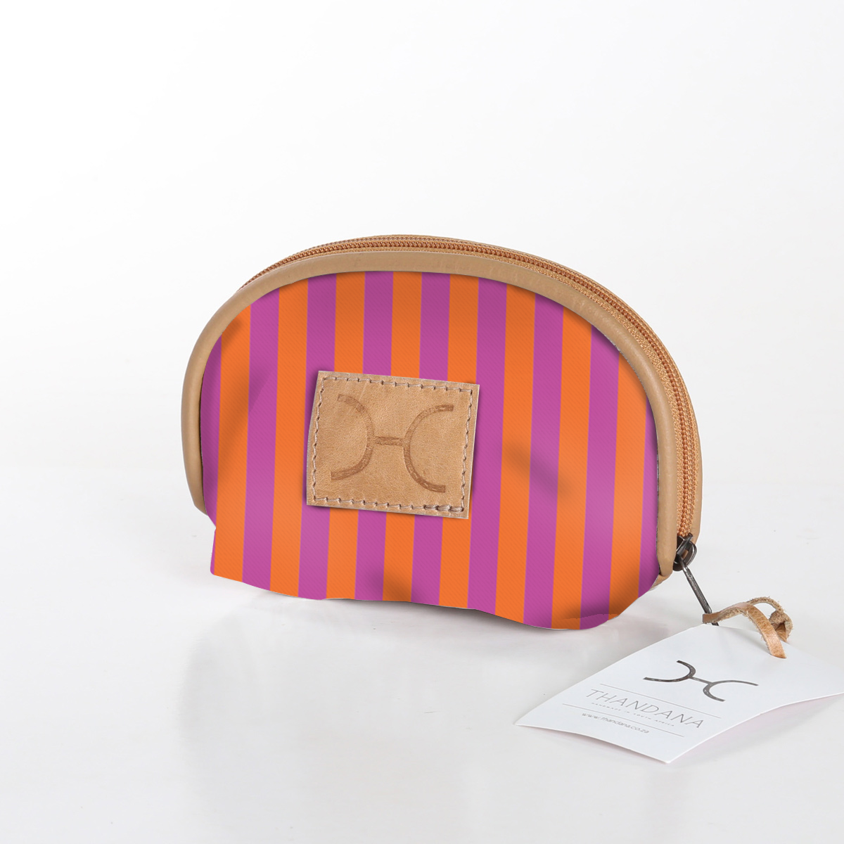 Baby Dummy Bag | Laminated Fabric with Genuine Leather Make Up Fabric Bag by Thandana