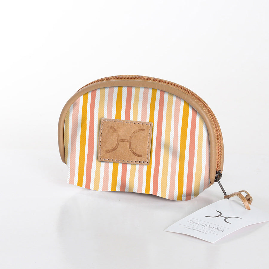 Baby Dummy Bag | Laminated Fabric with Genuine Leather Make Up Fabric Bag by Thandana
