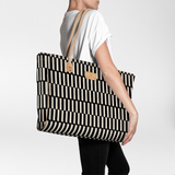 Beach Bag Large | Laminated Fabric Indie - Pitch / Chunky Zip Utility Shopper Bag by Thandana