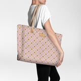 Beach Bag Large | Laminated Fabric Nova - Blush / Chunky Zip Utility Shopper Bag by Thandana