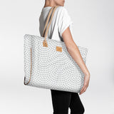 Beach Bag Large | Laminated Fabric Scale Away with me - Moonstruck / Chunky Zip Utility Shopper Bag by Thandana