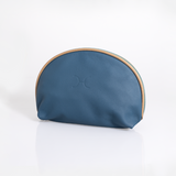 Big Mouth Bag | Genuine Leather | Corporate Aqua Leather Makeup Bag by Thandana