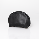 Big Mouth Bag | Genuine Leather | Corporate Black Leather Makeup Bag by Thandana