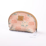 Big Mouth Bag | Laminated Fabric Crazy Daisy - Blush / Chunky Zip Make Up Fabric Bag by Thandana