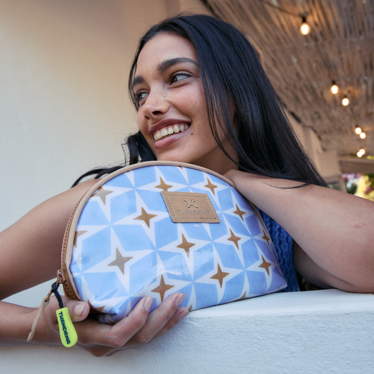 Big Mouth Bag | Laminated Fabric Make Up Fabric Bag by Thandana