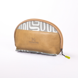 Big Mouth Extender Bag | Laminated Fabric Geo - Moonstruck / Chunky Zip Make Up Fabric Bag by Thandana