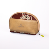 Big Mouth Extender Bag | Laminated Fabric Midnight Pony - Cherry / Chunky Zip Make Up Fabric Bag by Thandana