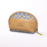 Big Mouth Extender Bag | Laminated Fabric Nova - Mist / Chunky Zip Make Up Fabric Bag by Thandana