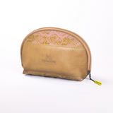 Big Mouth Extender Bag | Laminated Fabric Python - Bloom / Chunky Zip Make Up Fabric Bag by Thandana