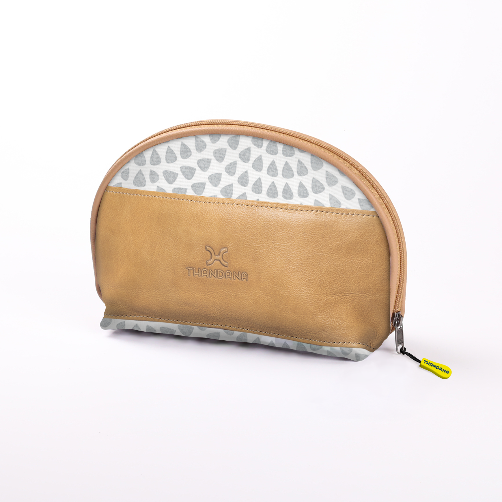 Big Mouth Extender Bag | Laminated Fabric Scale Away with me - Moonstruck / Chunky Zip Make Up Fabric Bag by Thandana