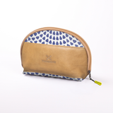 Big Mouth Extender Bag | Laminated Fabric Scale Away with me - Dazzling Blue / Chunky Zip Make Up Fabric Bag by Thandana