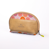 Big Mouth Extender Bag | Laminated Fabric Smiley - Blush / Chunky Zip Make Up Fabric Bag by Thandana
