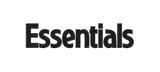 Black essentials logo on a white background