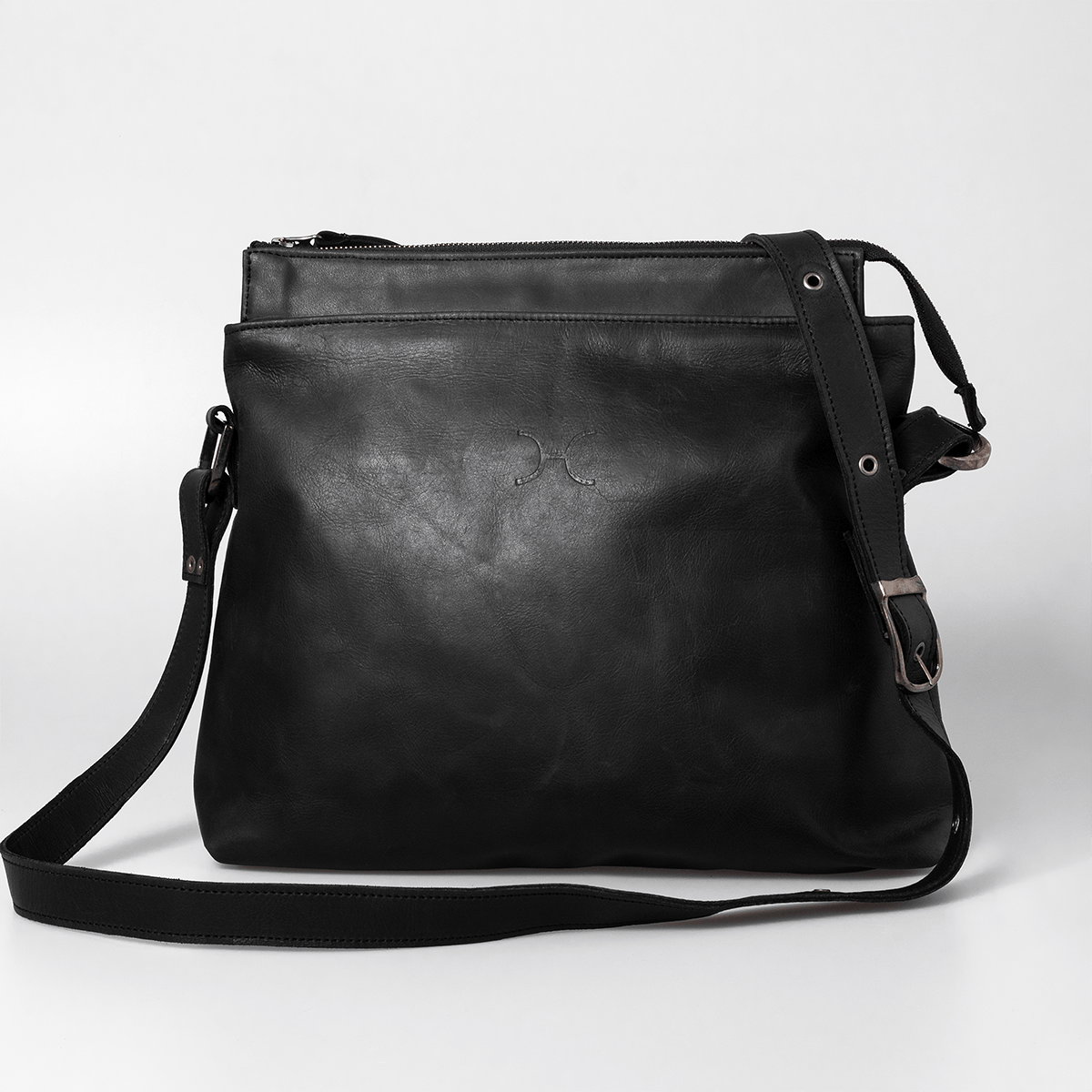 Boho Handbag | Genuine Leather Black Leather / Gunmetal (default) Boho Handbag by Thandana