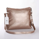 Boho Handbag | Genuine Leather Rose Gold Leather / Gunmetal (default) Boho Handbag by Thandana