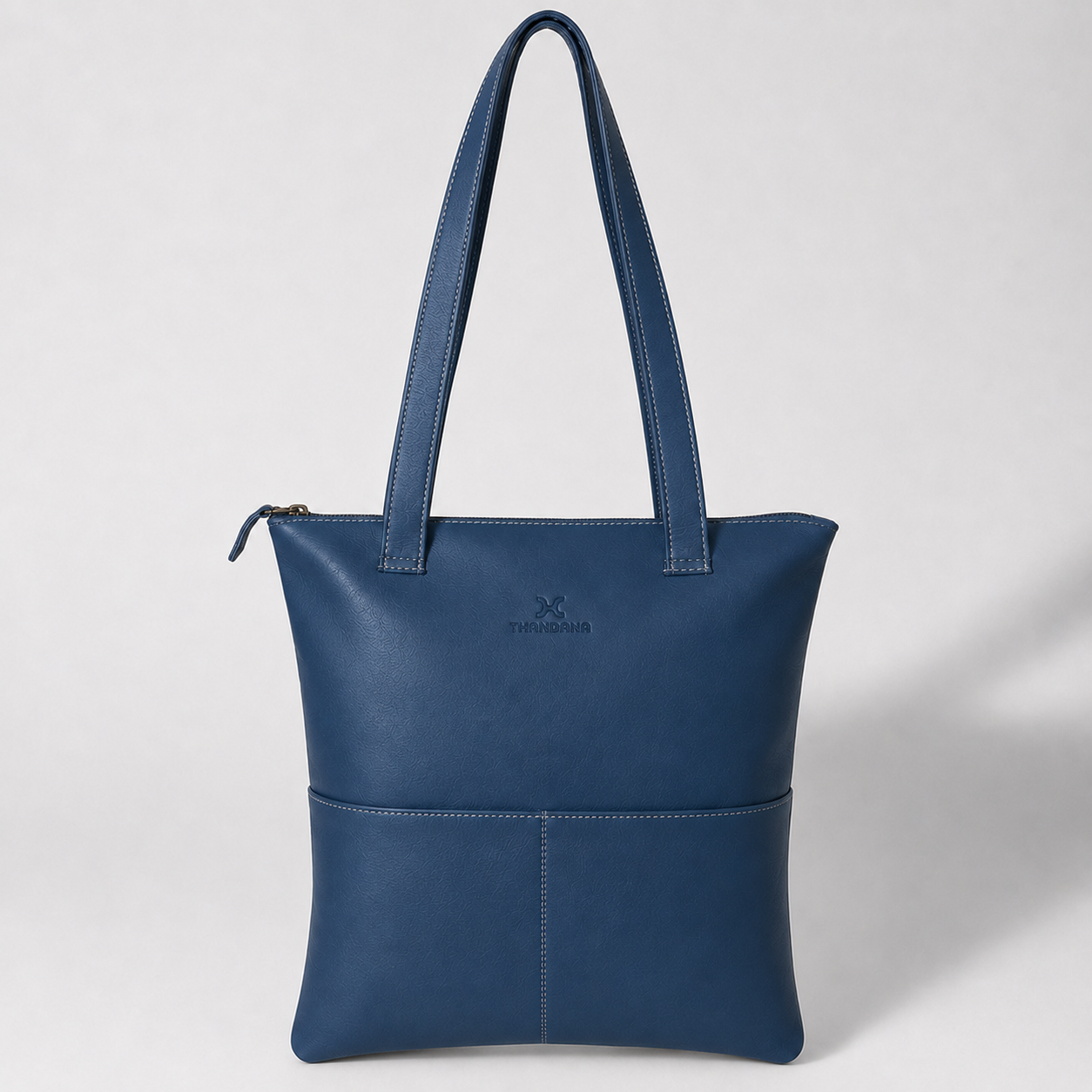 Book Bag Original | Genuine Leather Aqua Leather Handbag by Thandana