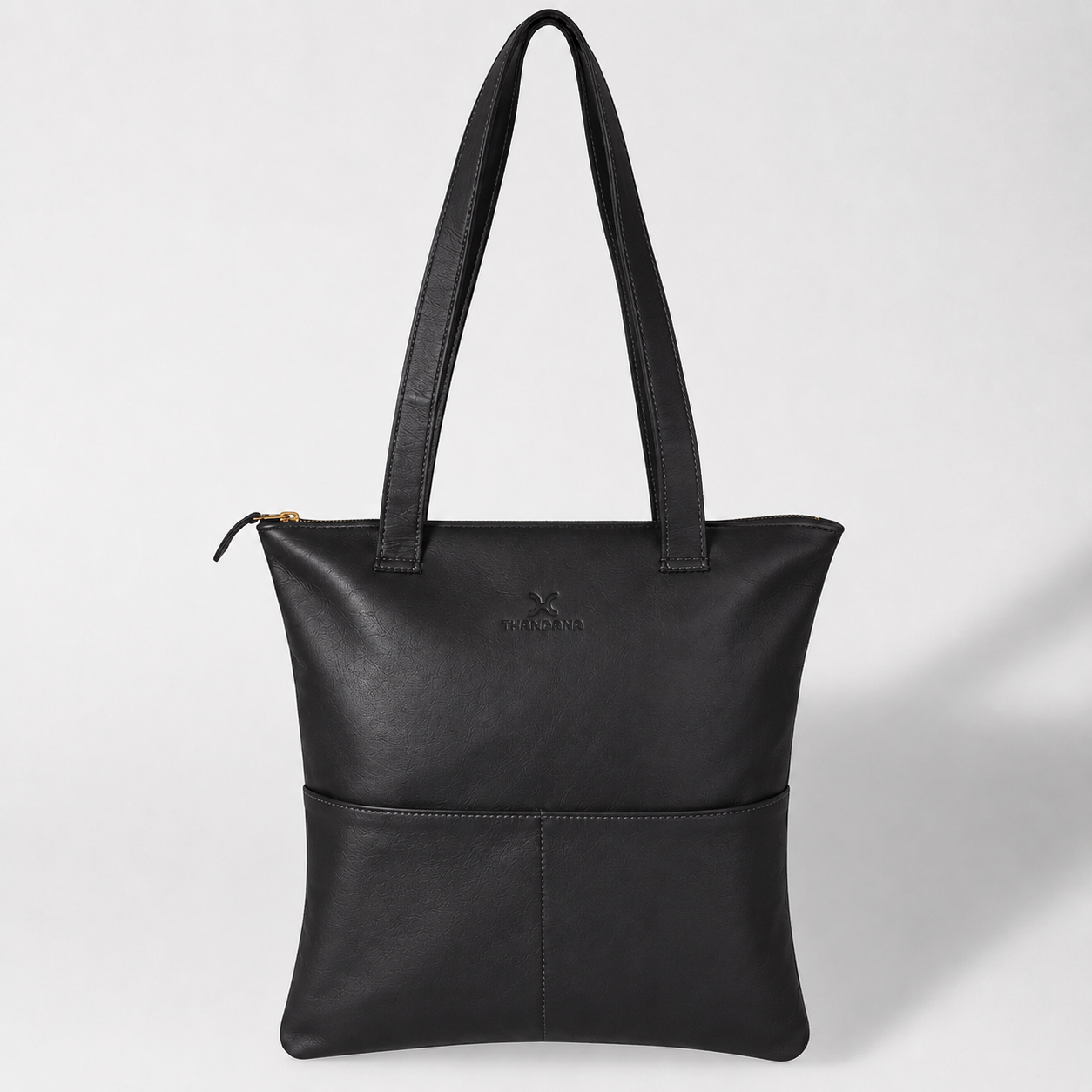 Book Bag Original | Genuine Leather Black Leather Handbag by Thandana