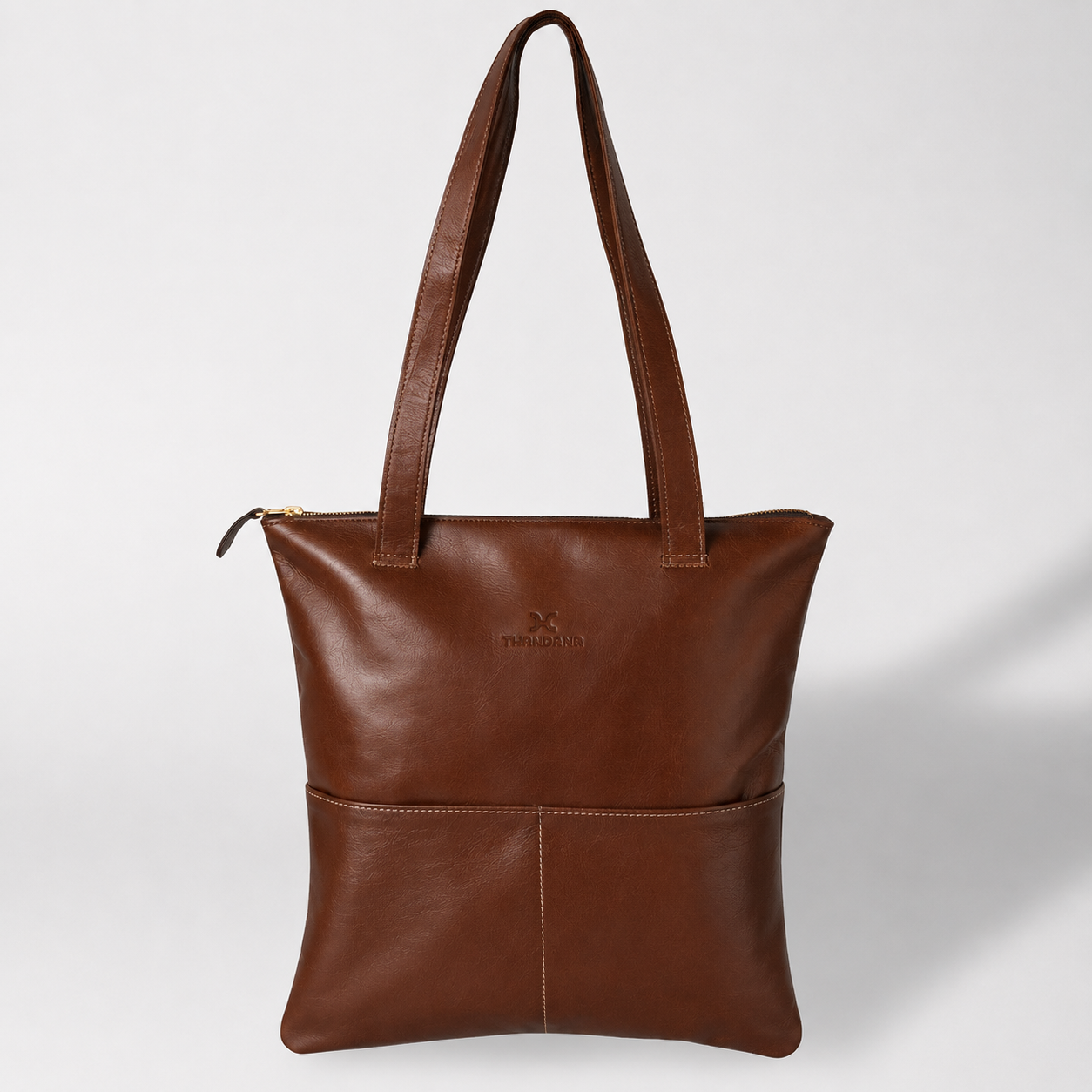 Book Bag Original | Genuine Leather Tobac Leather Handbag by Thandana