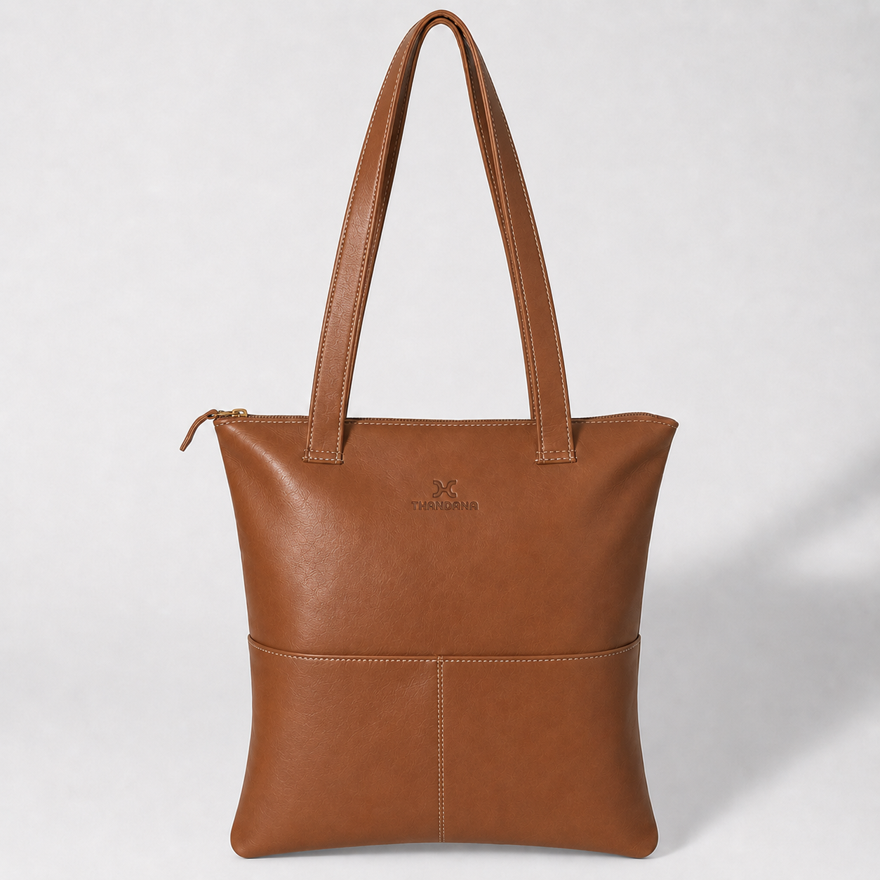Book Bag Original | Genuine Leather Toffee Leather Handbag by Thandana