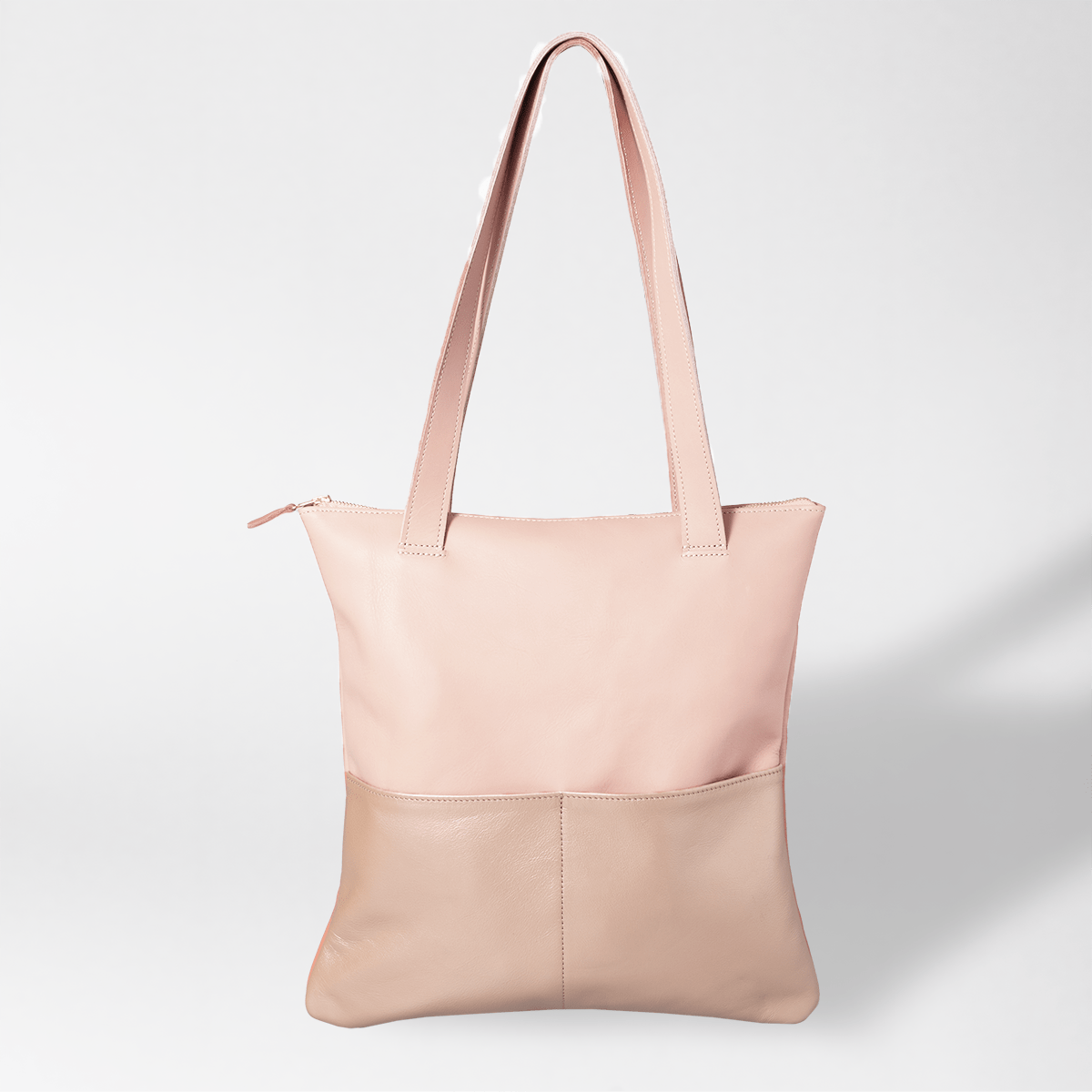 Book Bag Seasons | Genuine Leather Autumn (blush / Hazelnut) Handbag by Thandana