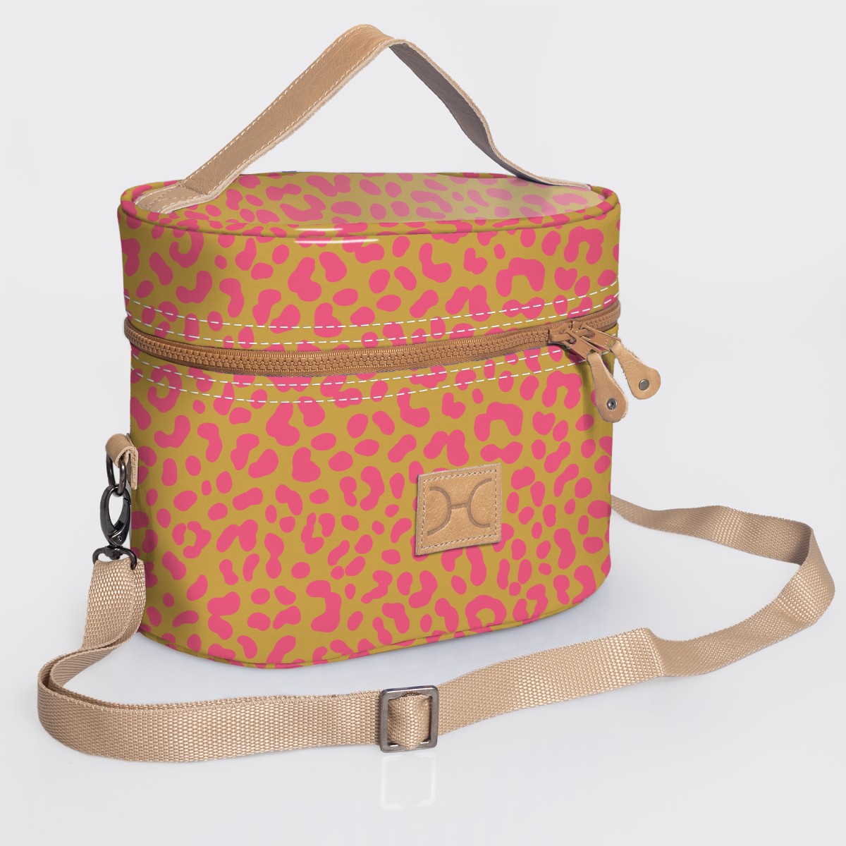 Bougie vanity beige | laminated fabric with genuine leather - vanity fabric