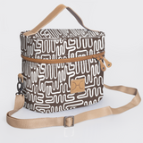 Bougie vanity beige | laminated fabric with genuine leather - vanity fabric