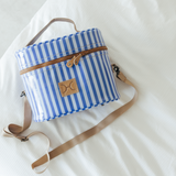 Bougie vanity beige | laminated fabric with genuine leather - vanity fabric