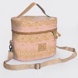 Bougie vanity beige | laminated fabric with genuine leather - vanity fabric