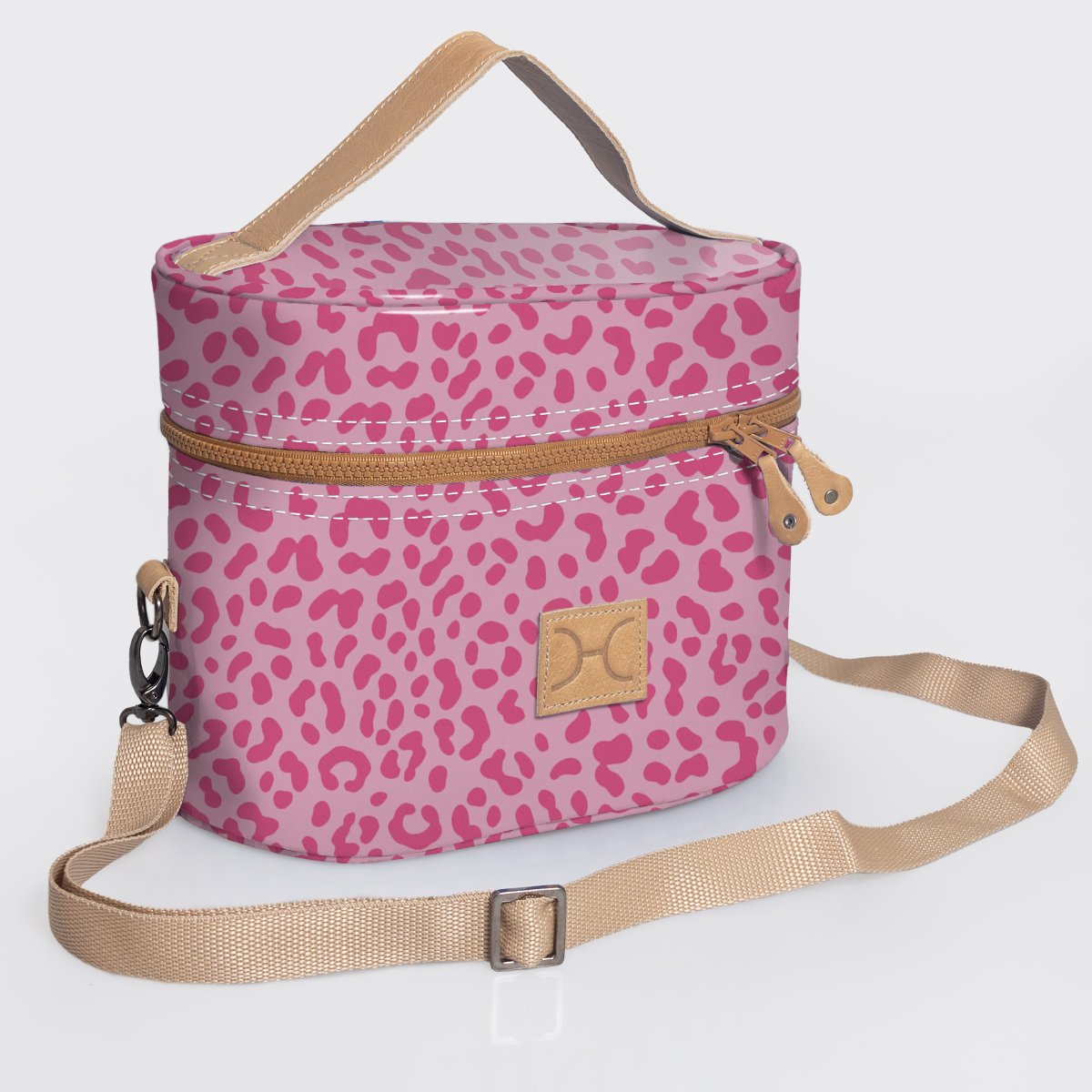 Bougie vanity beige | laminated fabric with genuine leather - vanity fabric