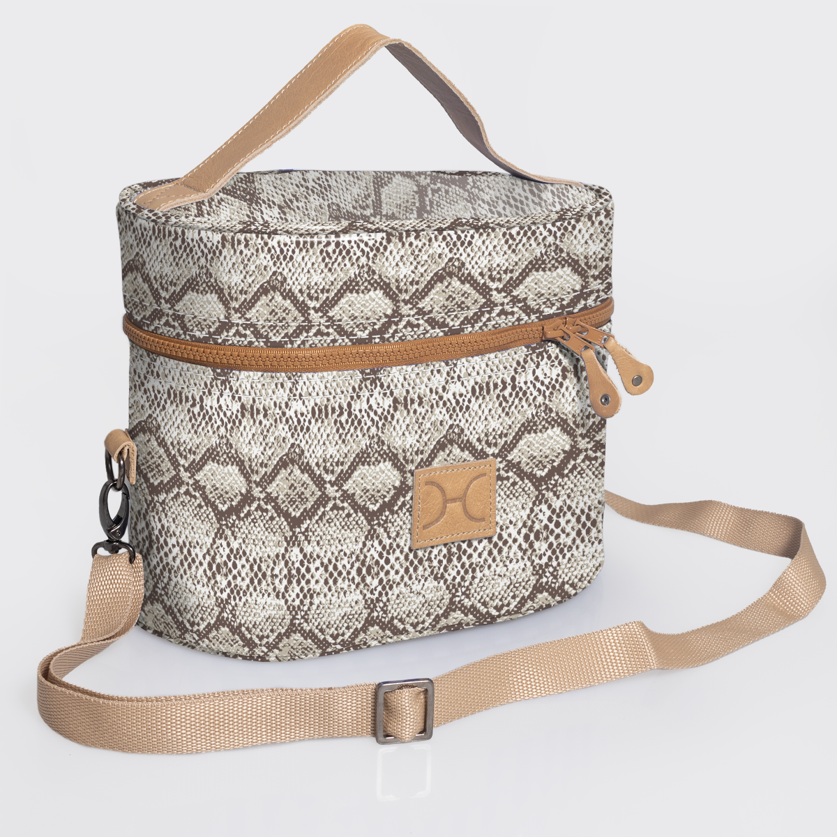 Bougie vanity beige | laminated fabric with genuine leather - vanity fabric