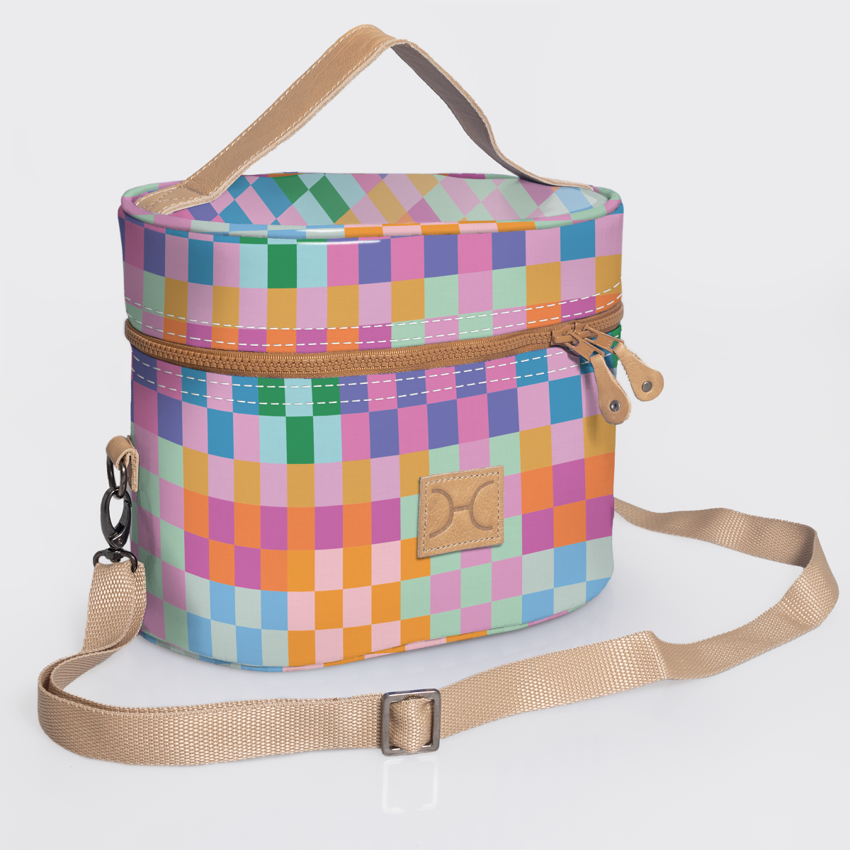 Bougie vanity beige | laminated fabric with genuine leather - vanity fabric