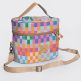 Bougie vanity beige | laminated fabric with genuine leather - vanity fabric