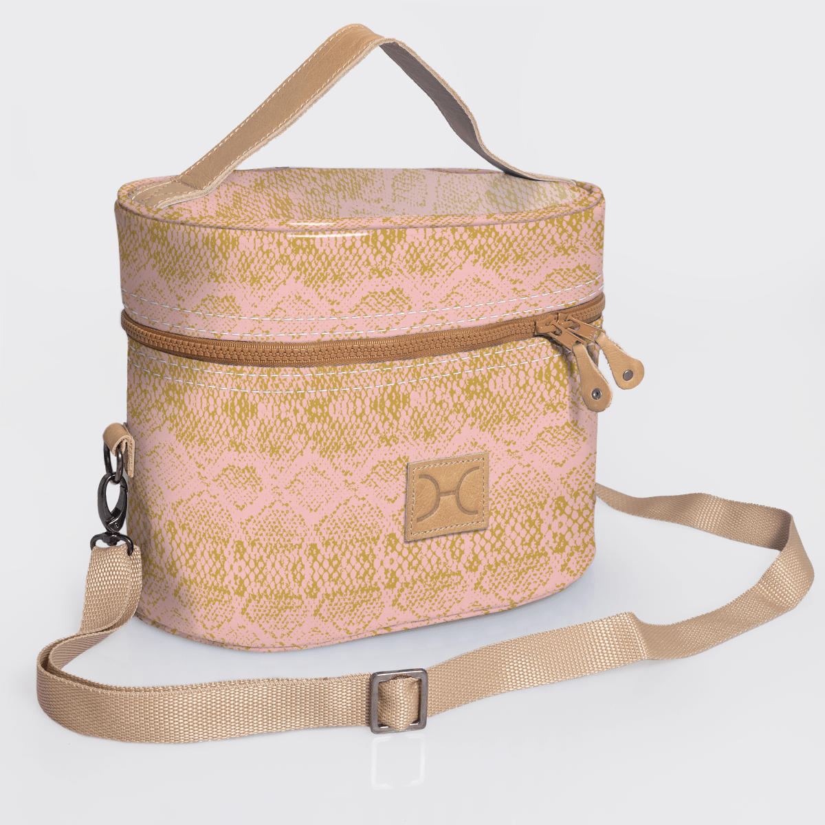 Bougie vanity beige | laminated fabric with genuine leather - python - bloom - vanity fabric