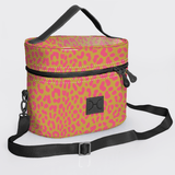 Bougie Vanity Black | Laminated Fabric with Genuine Leather Cheetah - Preppy Vanity Fabric by Thandana