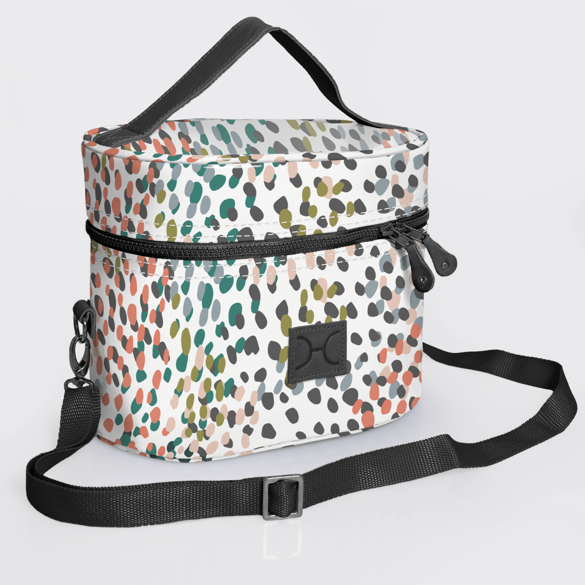 Bougie Vanity Black | Laminated Fabric with Genuine Leather Confetti - All About Vanity Fabric by Thandana