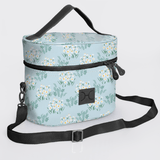 Bougie Vanity Black | Laminated Fabric with Genuine Leather Crazy Daisy - Sage Vanity Fabric by Thandana