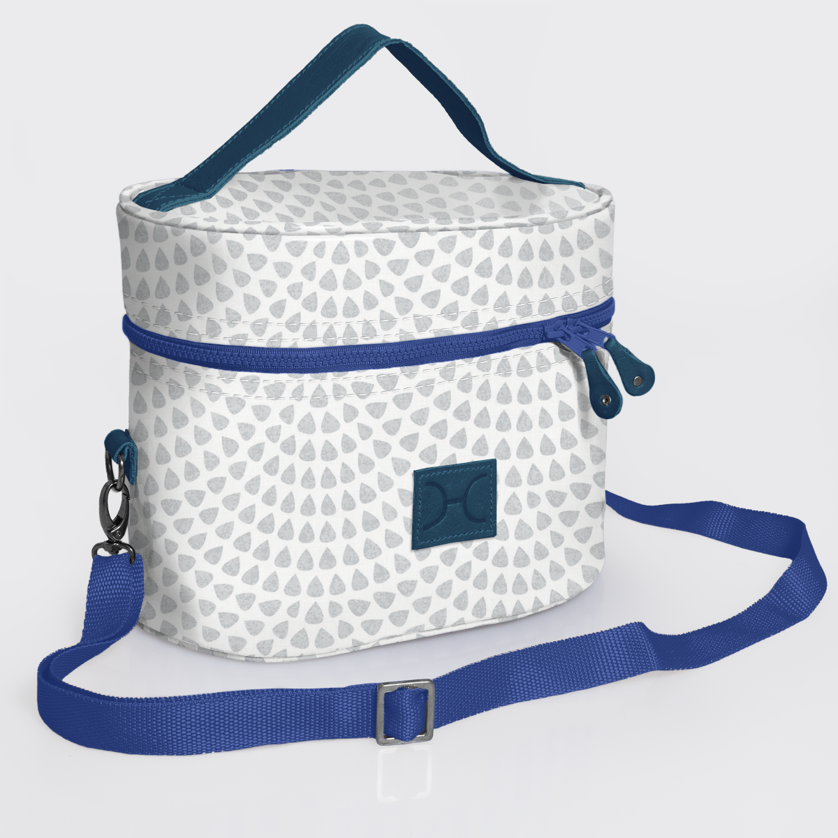 Bougie Vanity Blue | Laminated Fabric with Genuine Leather Vanity Fabric by Thandana