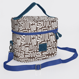 Bougie Vanity Blue | Laminated Fabric with Genuine Leather Vanity Fabric by Thandana
