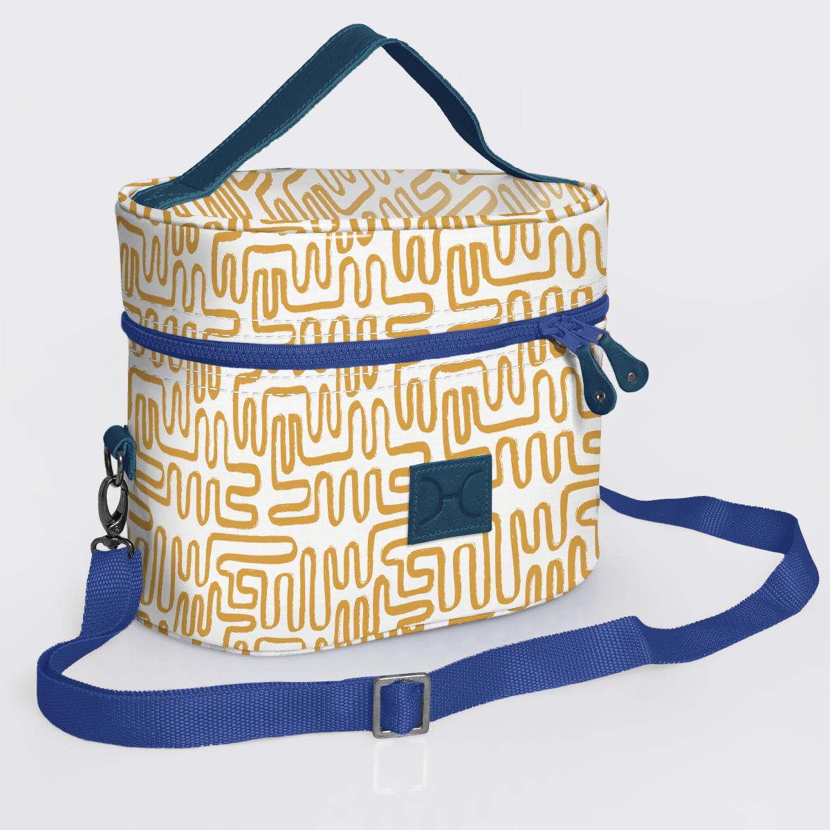 Bougie Vanity Blue | Laminated Fabric with Genuine Leather Vanity Fabric by Thandana