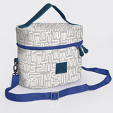 Bougie Vanity Blue | Laminated Fabric with Genuine Leather Vanity Fabric by Thandana