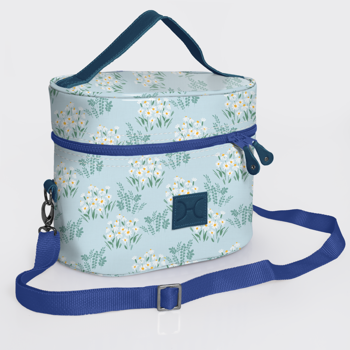 Bougie Vanity Blue | Laminated Fabric with Genuine Leather Vanity Fabric by Thandana