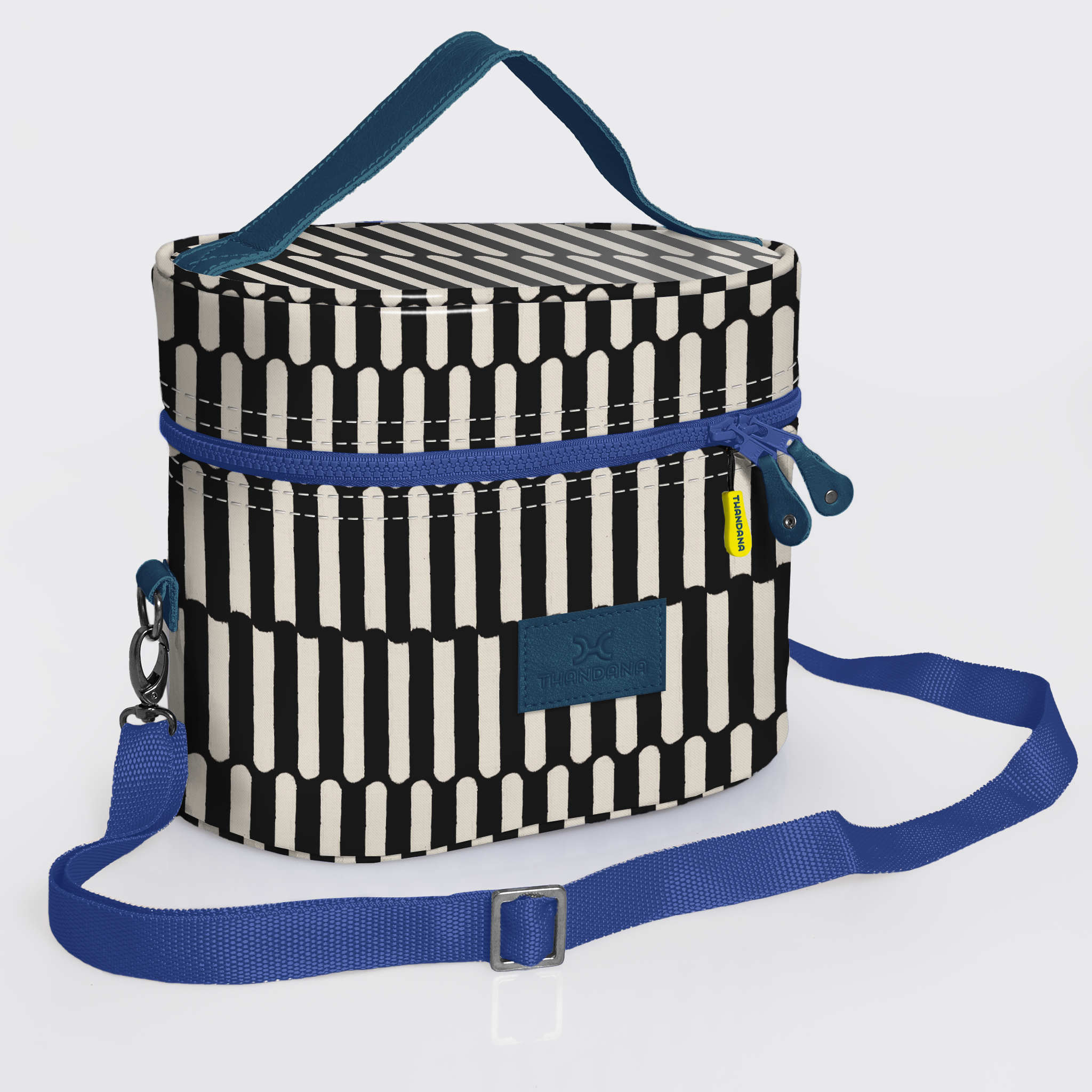 Bougie Vanity Blue | Laminated Fabric with Genuine Leather Indie - Pitch Vanity Fabric by Thandana