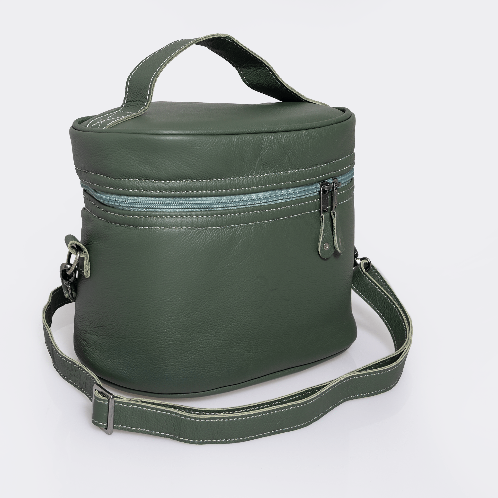 Bougie Vanity | Genuine Leather Basil Leather Vanity Bag by Thandana